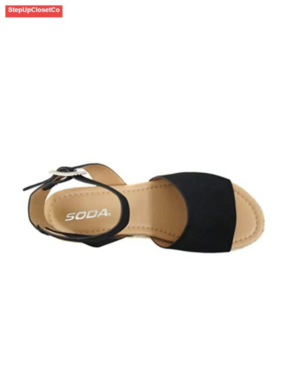 Open Toe Buckle Ankle Strap Espadrilles Flatform Wedge Casual Sandal